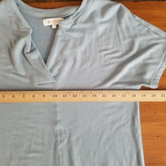 Lou & Grey Signature Soft Cozy Slate Blue Dress Stretch Jersey Knit Size Small - Picture 5 of 8